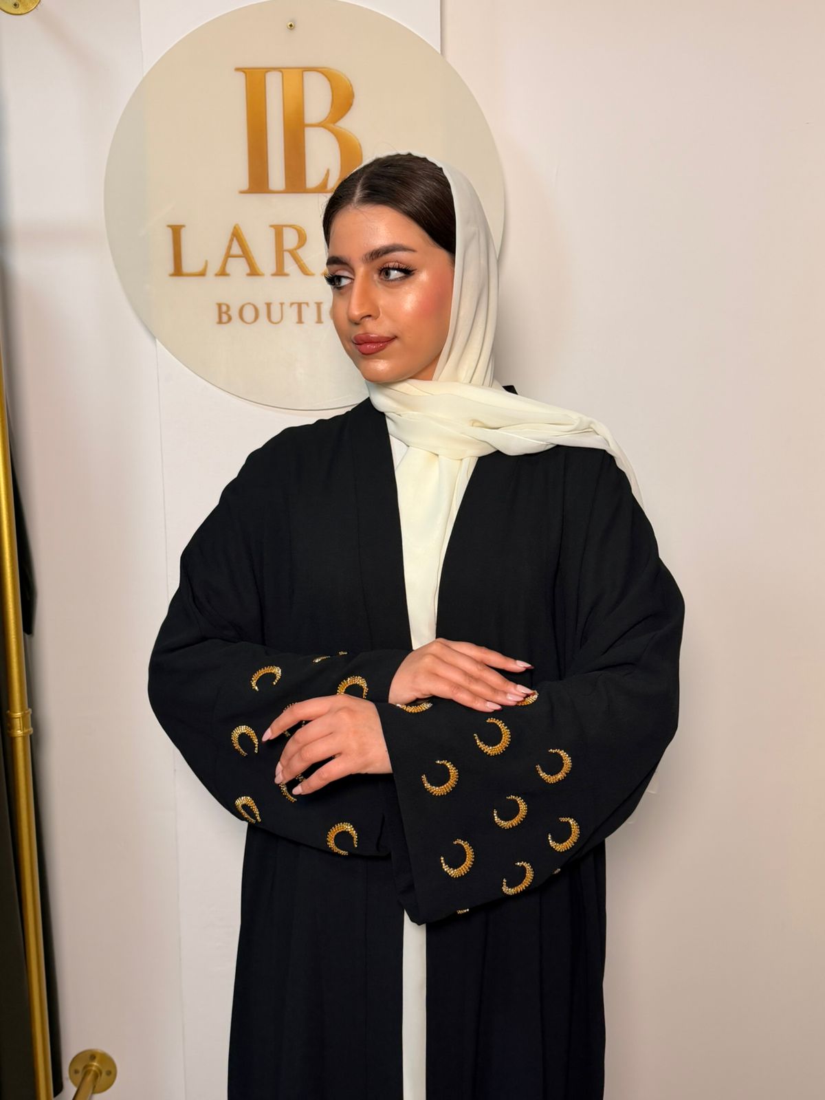 Black Gold Abaya - 2 Piece Set