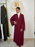 Burgundy Gold Abaya-2 Piece Set