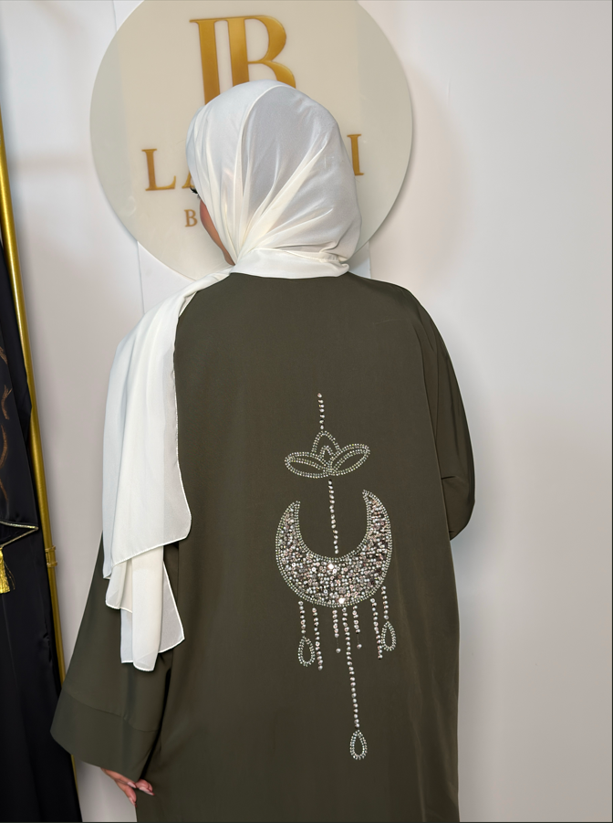 Olive Moon Abaya - 2 Piece Set