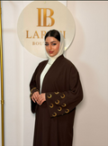 Brown Gold Abaya - 2 Piece Set